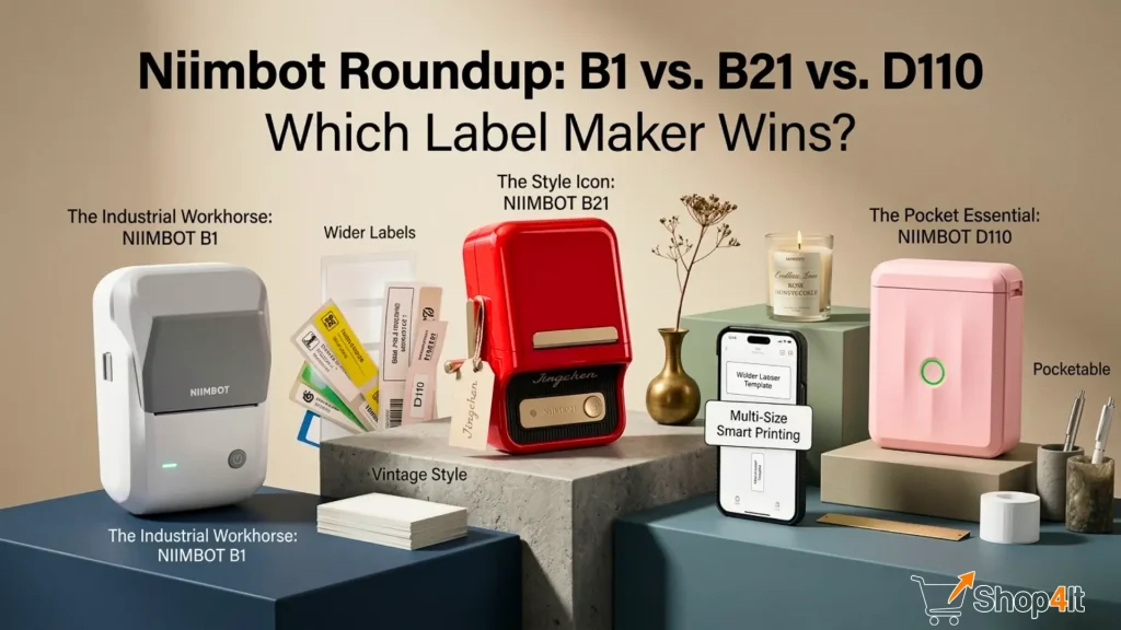 Comparison of Niimbot B1 B21 and D110 label printers